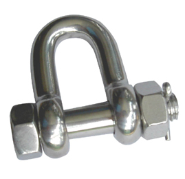 U.S.TYPE BOLT SAFETY CHAIN SHACKLE,AISI316